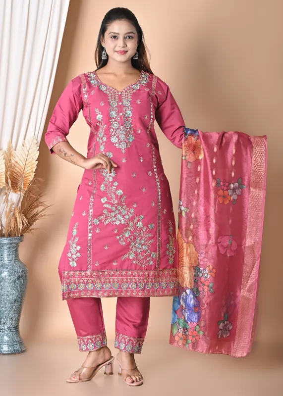 Women’s Elegant Embroidered Salwar Suit Set