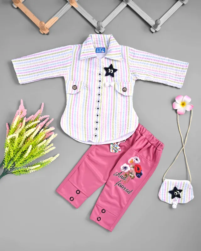 Cute Striped Baby Outfit Set