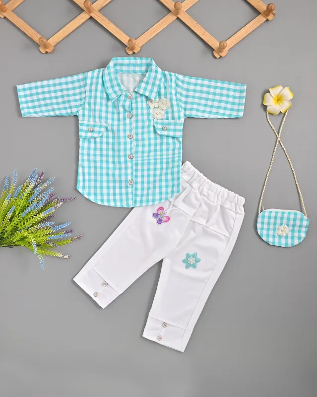 Kids Checkered Cute Outfit Set