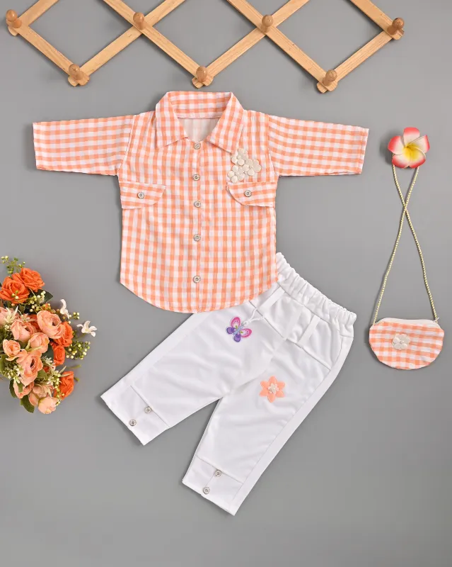 Kids Checkered Cute Outfit Set