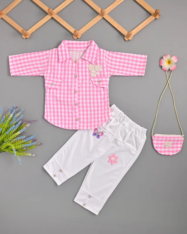 Kids Checkered Cute Outfit Set