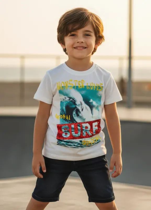 Monster Waves Boys T-Shirt & Shorts Set
